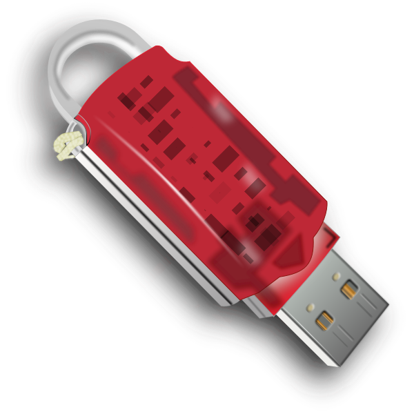 Keyring USB stick vector image