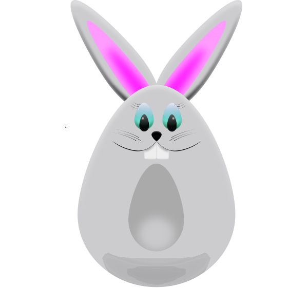 Easter egg bunny vector graphics