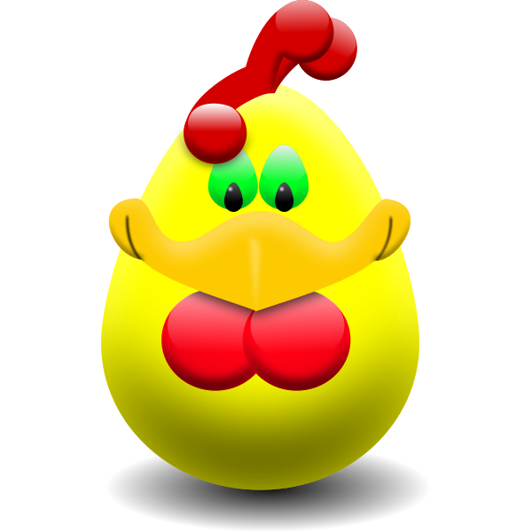 Easter egg hen vector clip art