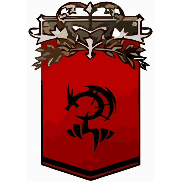 Black and Red Dragon Crest