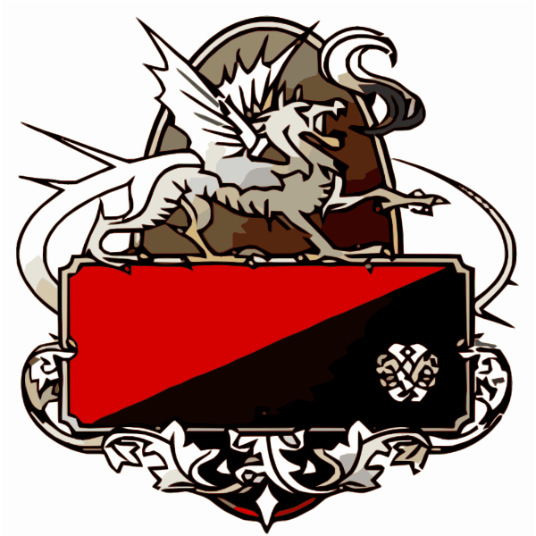 Black and Red Dragon Crest