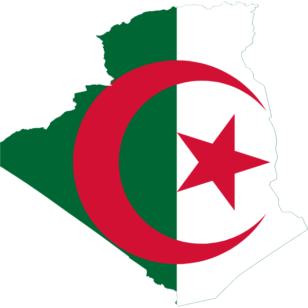 Algeria Map Flag   خريطة وعلم الجزائر