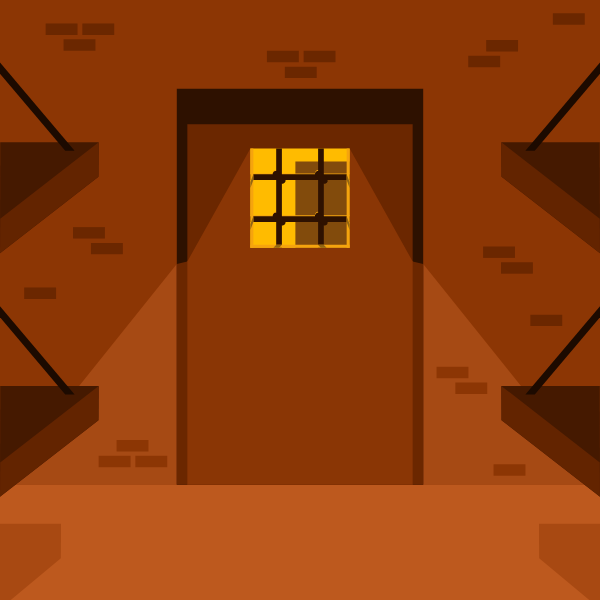 Prison cell from inside