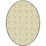 Circle with yellowish pattern