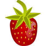 Vector image of sweet soft red fruit