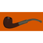 Brown smoking pipe