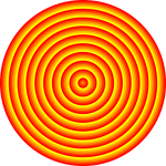 Round target with 48 circles