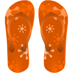 Orange flipflops vector illustration