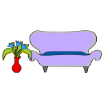 Sofa cartoon drawing