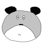 Sad bear gray