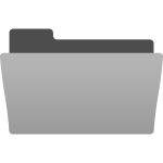 Vector image of half open folder icon