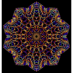 Prismatic Mandala Line Art