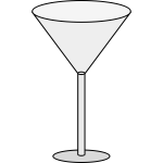 Empty martini glass