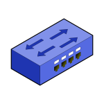 Isometric switch with border