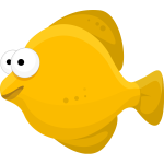 Cartoon yellow fish
