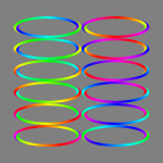 Colorful spiral rings