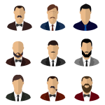 Various office men faces