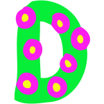 Colourful alphabet - D