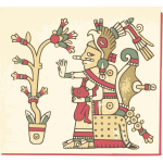 Aztec codex vector image