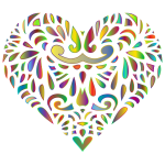Decorated Prismatic Heart