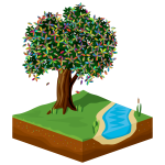 Serene Scene Isometric View