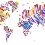 Map of the World Colorful Pattern