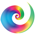 Golden Ratio Spiral Design Rainbow