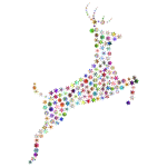 Leaping Deer Snowflakes Chromatic No BG