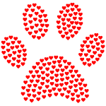 Paw Print Hearts