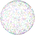 Abstract Molecular Sphere Prismatic