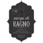 Etichetta per Halloween - Zampe di ragno