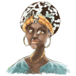 African Woman Illustration Geometric