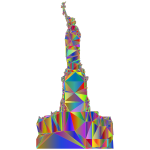 Statue Of Liberty Profile Silhouette Low Poly