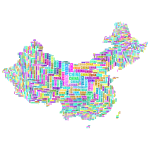 China Map Typography