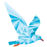 Low Poly Blue Bird