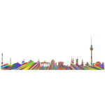 Berlin Cityscape Skyline Silhouette Polyprismatic Type II