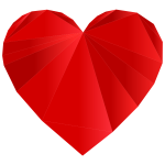 Red Heart Low Poly