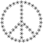 Soccer Ball Peace Sign