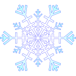 Light blue Snowflake without shadow