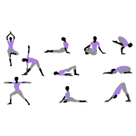Yoga Poses - Purple Shirt