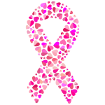 Pink Hearts Ribbon