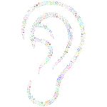 Ear silhouette with a pattern