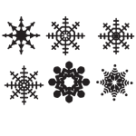 Snowflakes set clip art