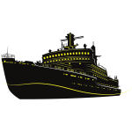 Ship silhouette - black