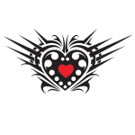 Heart tribal vector art