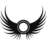 Wings silhouette symbol