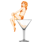 Lady on a Martini Glass