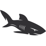 Shark outline silhouette
