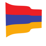 Waving flag of Armenia