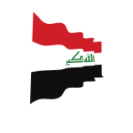 Waving flag of Iraq